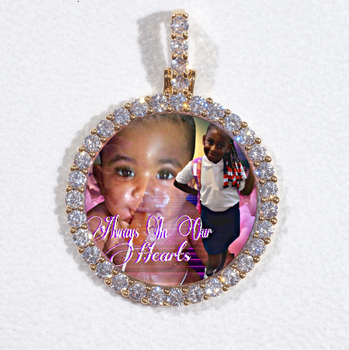3D CIRCLE CUSTOM PICTURE PENDANT SMALL SIZE