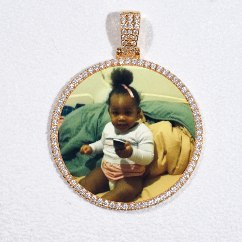 MEDIUM 3D CIRCLE CUSTOM PICTURE PENDANT