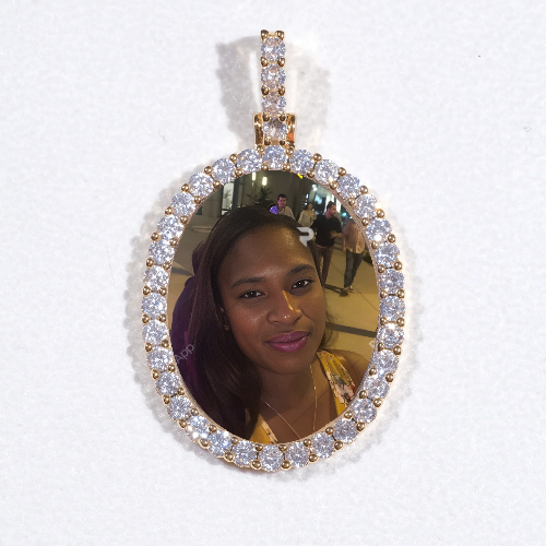 3D Oval Custom Picture Pendant