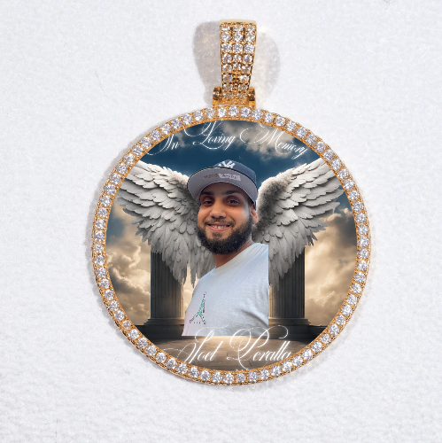 MEDIUM 3D CIRCLE CUSTOM PICTURE PENDANT