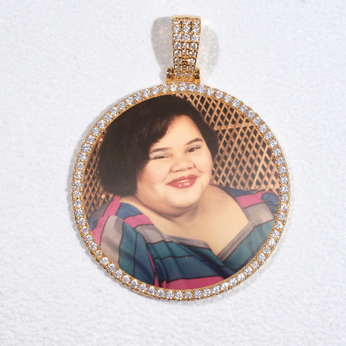 MEDIUM 3D CIRCLE CUSTOM PICTURE PENDANT