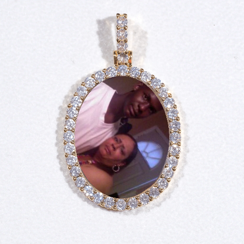 3D Oval Custom Picture Pendant