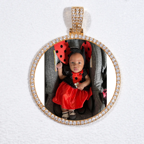 MEDIUM 3D CIRCLE CUSTOM PICTURE PENDANT