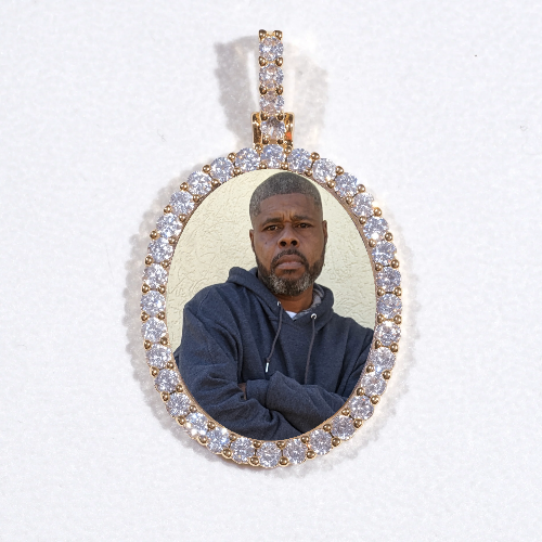 3D Oval Custom Picture Pendant