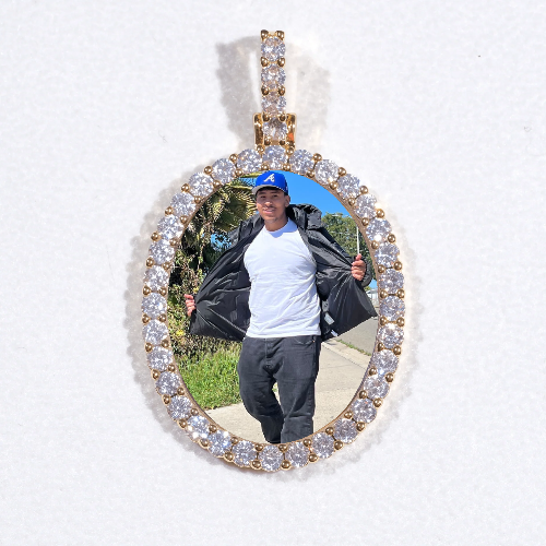 3D Oval Custom Picture Pendant