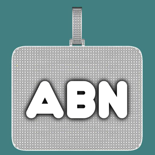 CUSTOM LETTER NECKLACE 3D BIG SQUARE