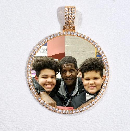 MEDIUM 3D CIRCLE CUSTOM PICTURE PENDANT