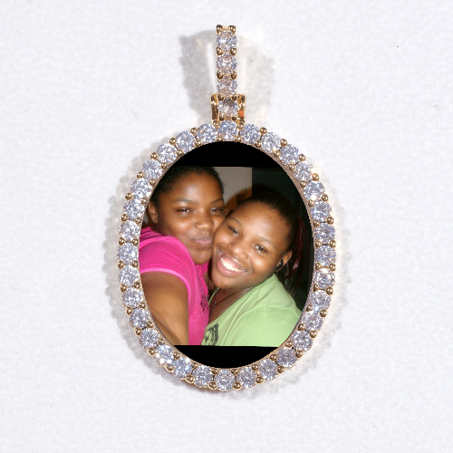 3D Oval Custom Picture Pendant