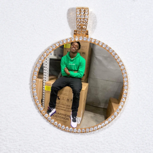 MEDIUM 3D CIRCLE CUSTOM PICTURE PENDANT