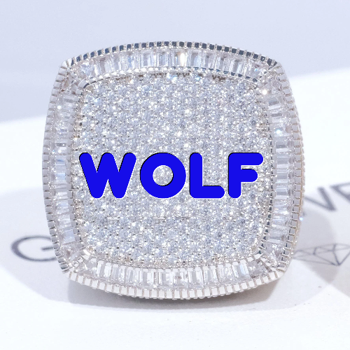 CUSTOM LETTER 3D ICED RING