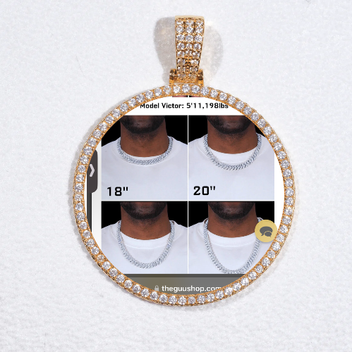 MEDIUM 3D CIRCLE CUSTOM PICTURE PENDANT