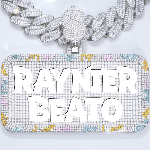 CUSTOM LETTER NECKLACE 3D COLORFUL SQUARE