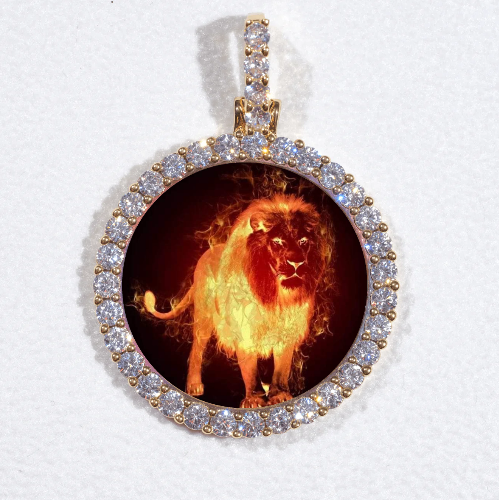 3D CIRCLE CUSTOM PICTURE PENDANT SMALL SIZE