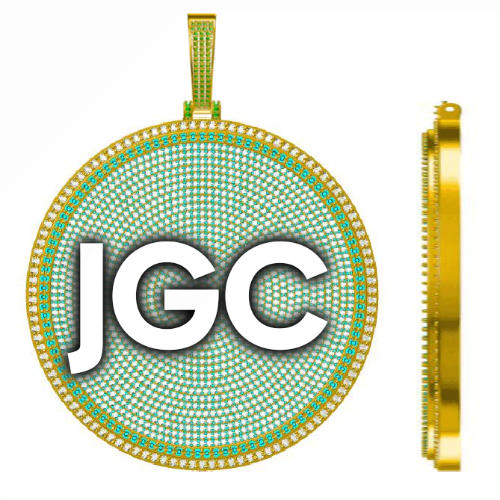 CUSTOM LETTER NECKLACE 3D BIG DISC
