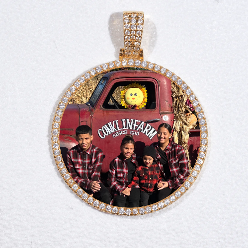MEDIUM 3D CIRCLE CUSTOM PICTURE PENDANT