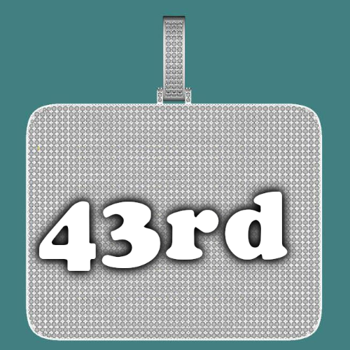 CUSTOM LETTER NECKLACE 3D BIG SQUARE