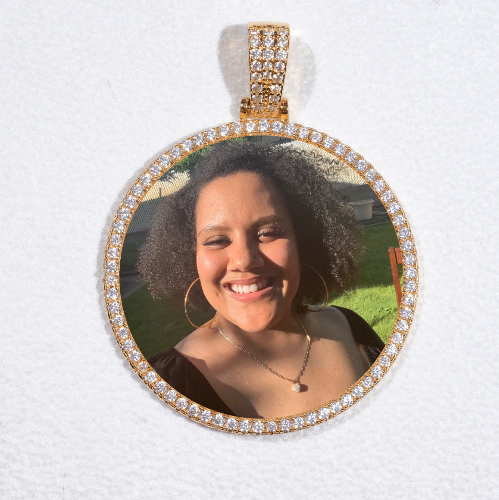 MEDIUM 3D CIRCLE CUSTOM PICTURE PENDANT