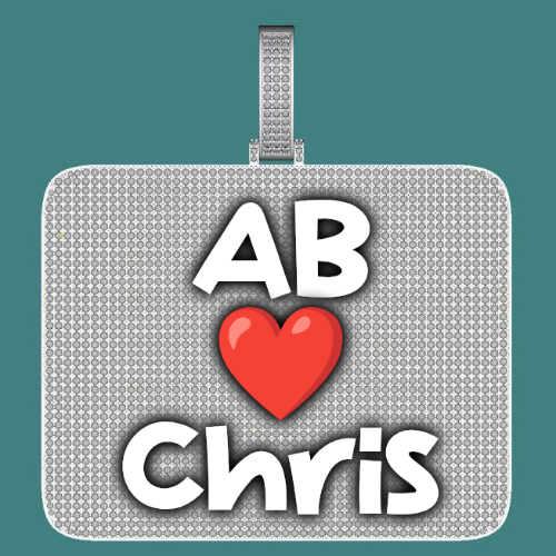CUSTOM LETTER NECKLACE 3D BIG SQUARE