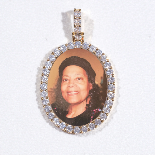 3D Oval Custom Picture Pendant