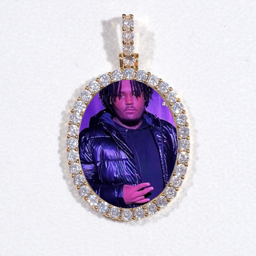 3D Oval Custom Picture Pendant