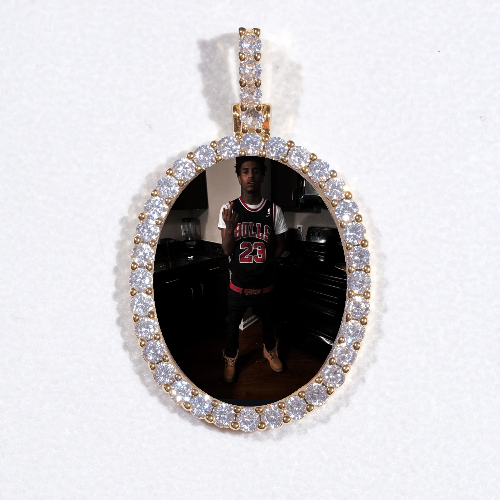 3D Oval Custom Picture Pendant