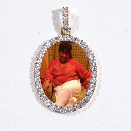 3D Oval Custom Picture Pendant