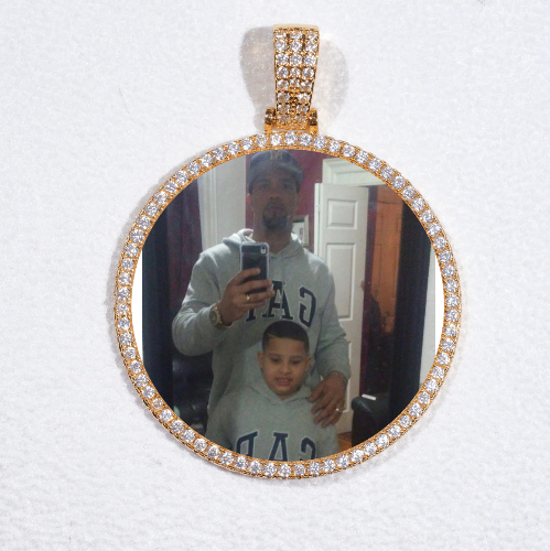 MEDIUM 3D CIRCLE CUSTOM PICTURE PENDANT