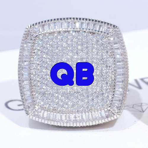 CUSTOM LETTER 3D ICED RING