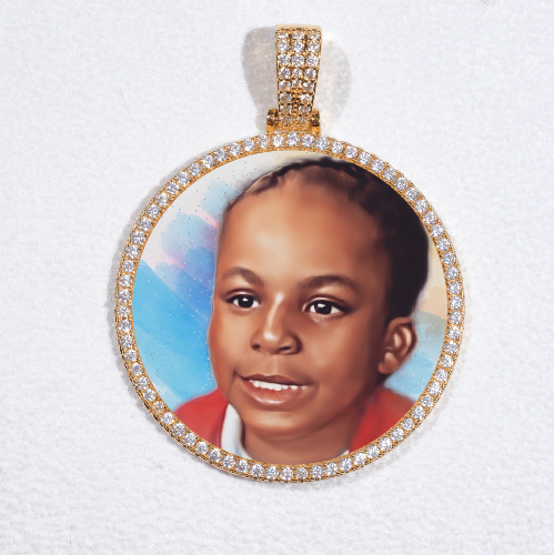 MEDIUM 3D CIRCLE CUSTOM PICTURE PENDANT