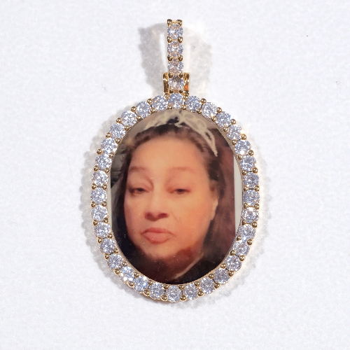 3D Oval Custom Picture Pendant