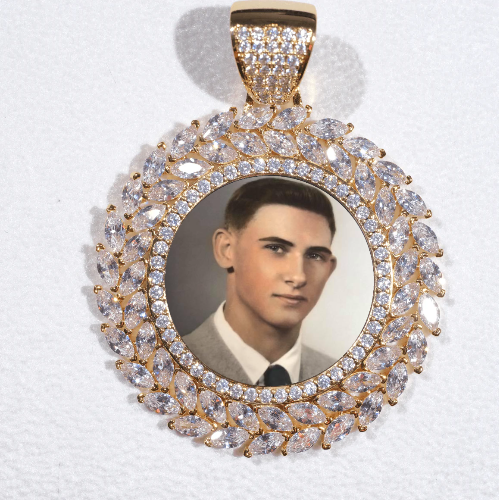Large 3D Wheat Ear Custom Picture Pendant