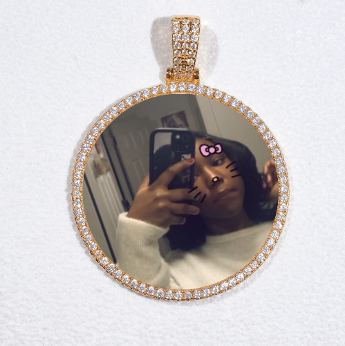MEDIUM 3D CIRCLE CUSTOM PICTURE PENDANT