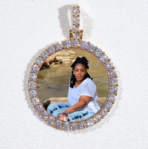 3D CIRCLE CUSTOM PICTURE PENDANT SMALL SIZE