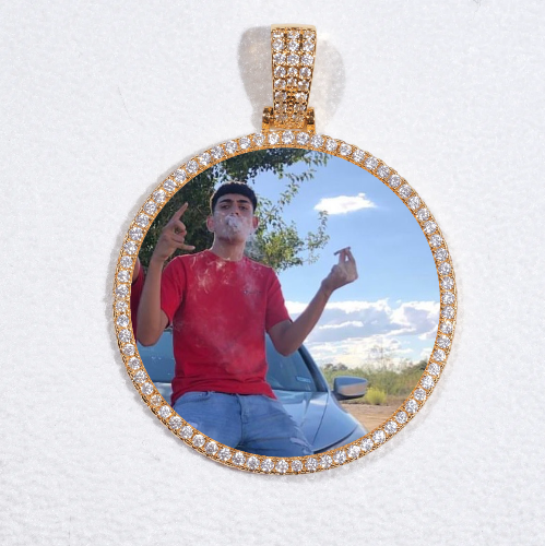 MEDIUM 3D CIRCLE CUSTOM PICTURE PENDANT