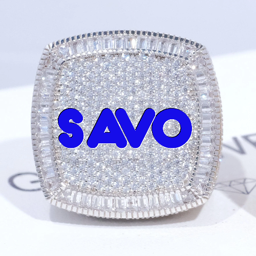 CUSTOM LETTER 3D ICED RING