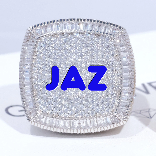 CUSTOM LETTER 3D ICED RING