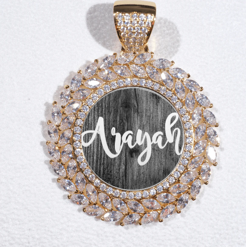 Large 3D Wheat Ear Custom Picture Pendant