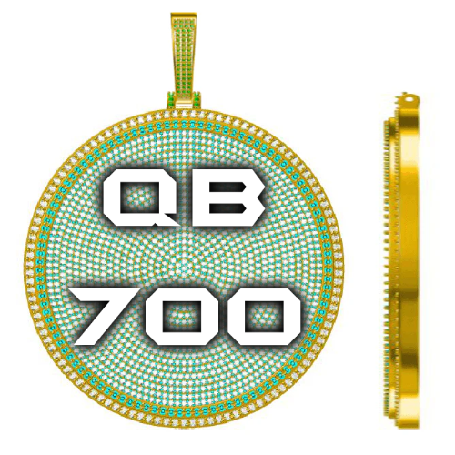 CUSTOM LETTER NECKLACE 3D BIG DISC