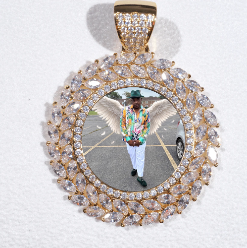 Large 3D Wheat Ear Custom Picture Pendant