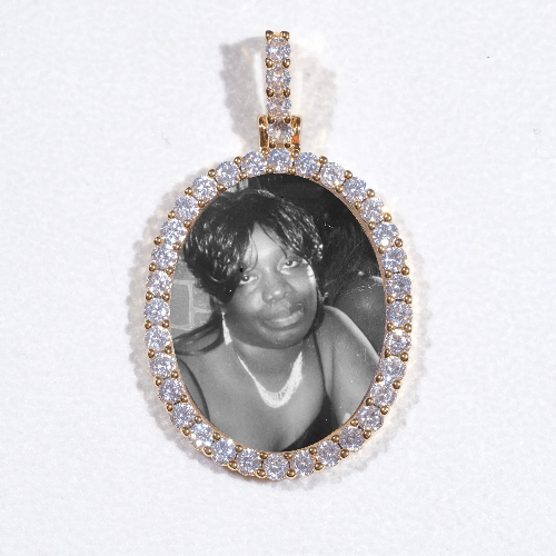 3D Oval Custom Picture Pendant