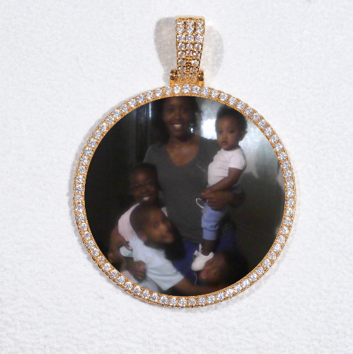 MEDIUM 3D CIRCLE CUSTOM PICTURE PENDANT