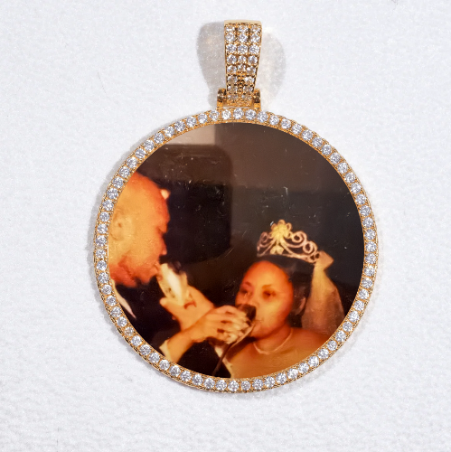 MEDIUM 3D CIRCLE CUSTOM PICTURE PENDANT