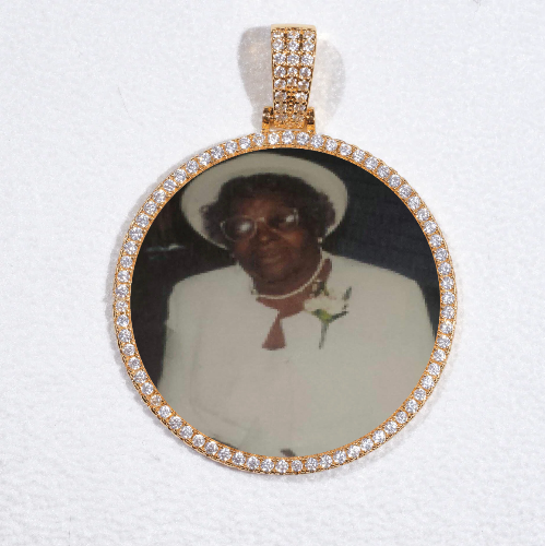 MEDIUM 3D CIRCLE CUSTOM PICTURE PENDANT