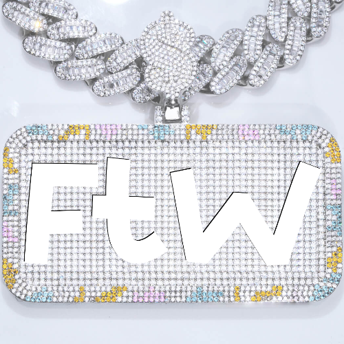 CUSTOM LETTER NECKLACE 3D COLORFUL SQUARE