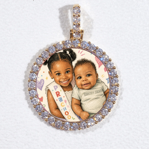 3D CIRCLE CUSTOM PICTURE PENDANT SMALL SIZE