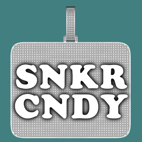 CUSTOM LETTER NECKLACE 3D BIG SQUARE