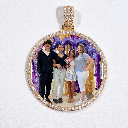 MEDIUM 3D CIRCLE CUSTOM PICTURE PENDANT