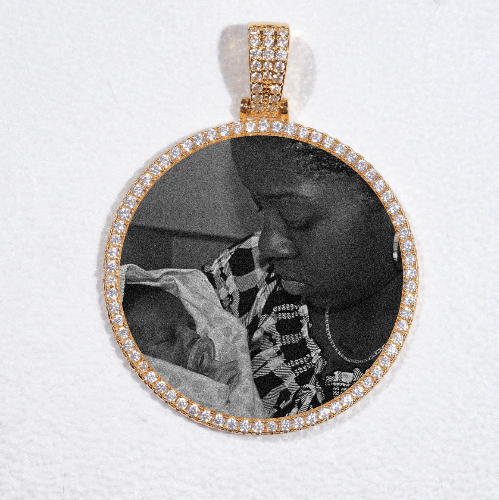 MEDIUM 3D CIRCLE CUSTOM PICTURE PENDANT
