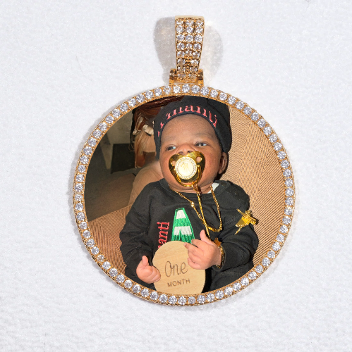 MEDIUM 3D CIRCLE CUSTOM PICTURE PENDANT