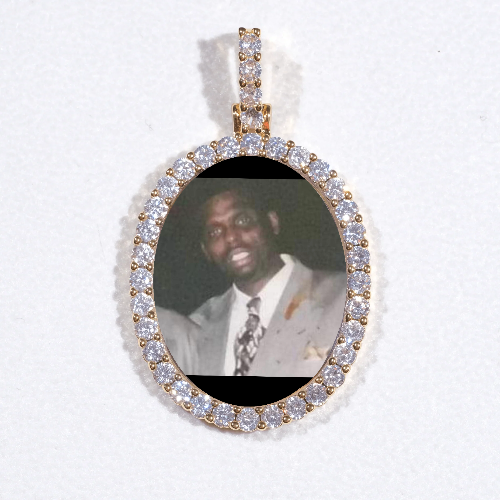 3D Oval Custom Picture Pendant